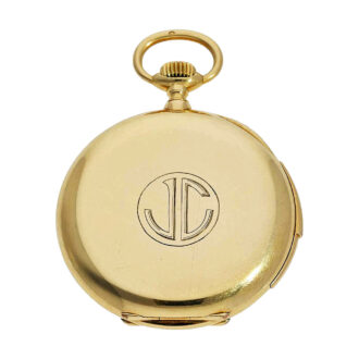 Swiss gold open faced minute repeating lever Circa 1914