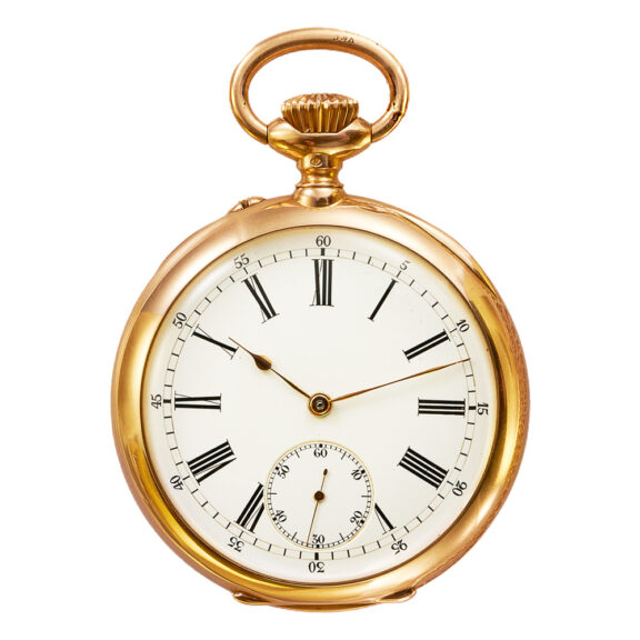 Swiss pocket watch with patented micrometric regulator Circa 1900