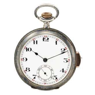 Swiss niëllo-silver minute repeating pocket watch Circa 1910