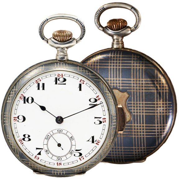 Swiss niëllo-silver minute repeating pocket watch Circa 1910
