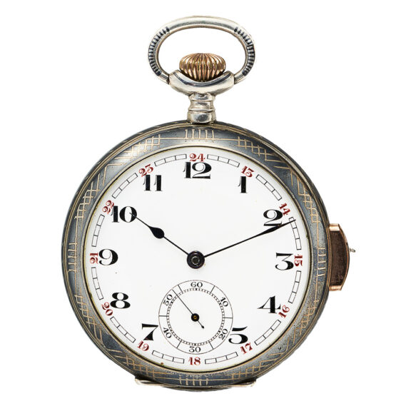 Swiss niëllo-silver minute repeating pocket watch Circa 1910 Swiss niëllo-silver minute repeating pocket watch Circa 1910