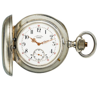 Large German silver hunting cased lever pocket watch Circa 1900