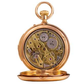 French rose gold quarter repeating lever pendant watch Circa 1890
