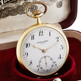 Swiss 18 carat gold open faced lever pocket watch Circa 1915