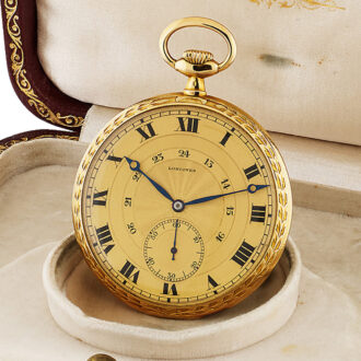 Swiss 18 Carat yellow gold Art Nouveau pocket watch Circa 1909
