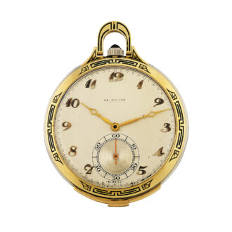 Swiss gold and enamel repeating Art Deco dress watch Circa 1930