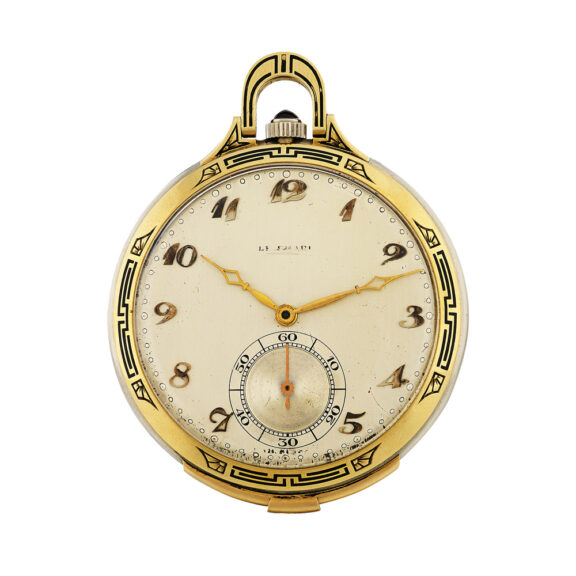 Swiss gold and enamel repeating Art Deco dress watch Circa 1930