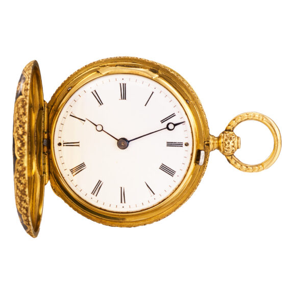 Swiss decorative gold and enamel pendant watch Circa 1850-1870 Swiss decorative gold and enamel pendant watch Circa 1850-1870