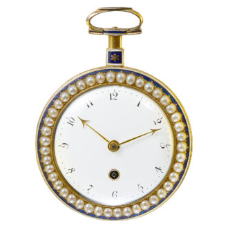 English gold, enamel, diamond and pearl set watch Circa 1800