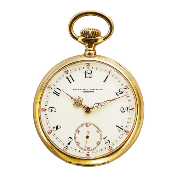 Swiss 18K pink gold open faced pocket watch Circa 1900 Swiss 18K pink gold open faced pocket watch Circa 1900