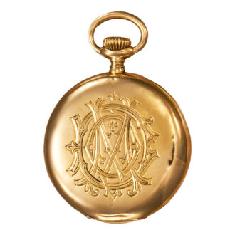 Swiss 18K pink gold open faced pocket watch Circa 1900