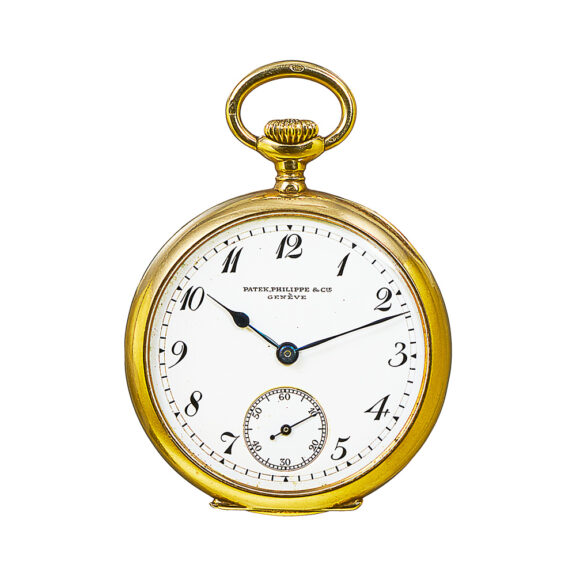 Swiss 18K gold open faced pendant lever watch Circa 1907 Swiss 18K gold open faced pendant lever watch Circa 1907