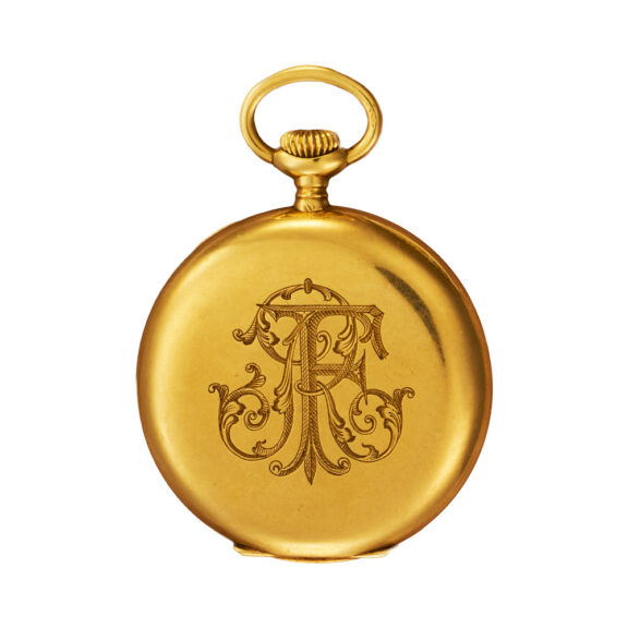 Swiss 18K gold open faced pendant lever watch Circa 1907 Swiss 18K gold open faced pendant lever watch Circa 1907