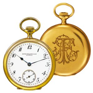 Swiss 18K gold open faced pendant lever watch Circa 1907