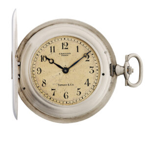 French platinum hunting cased knife edged lever watch Circa 1917