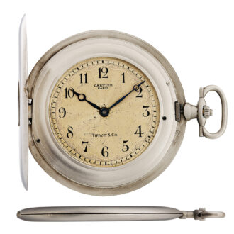 French platinum hunting cased knife edged lever watch Circa 1917