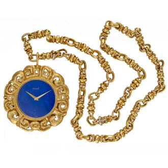 Swiss gold lever dress watch with lapis-lazuli dial Circa 1900