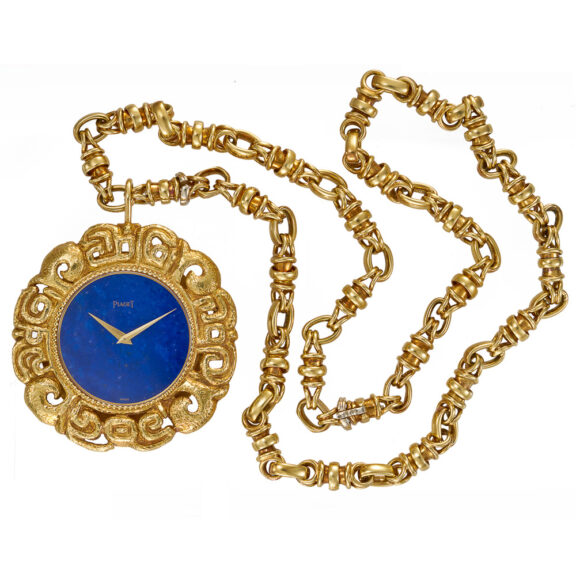 Swiss gold lever dress watch with lapis-lazuli dial Circa 1900 Swiss gold lever dress watch with lapis-lazuli dial Circa 1900