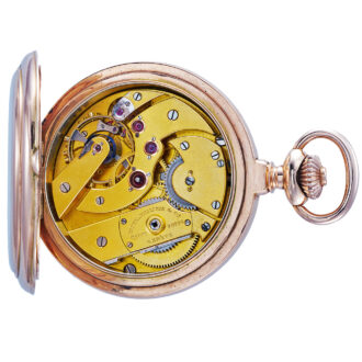 Swiss pink gold hunting cased chronometer Circa 1890-1895