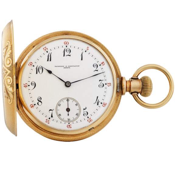 Swiss gold full hunter watch for the American market Circa 1886 Swiss gold full hunter watch for the American market Circa 1886