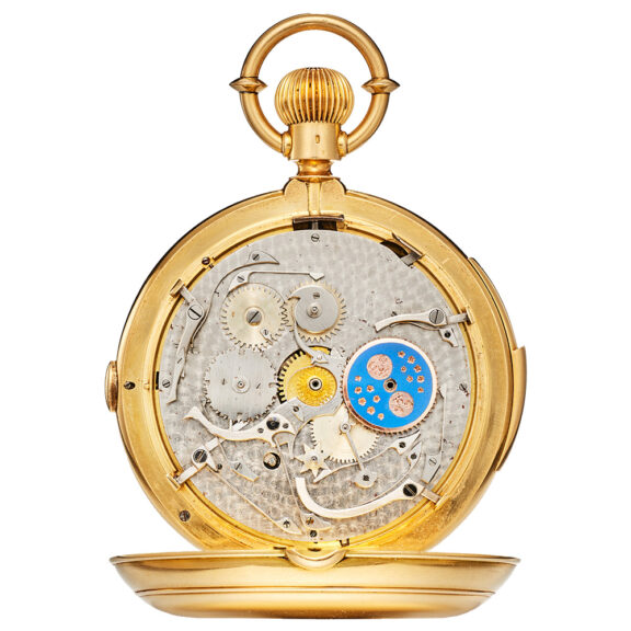 Swiss repeating calendar watch with chronograph Circa 1892 Swiss repeating calendar watch with chronograph Circa 1892