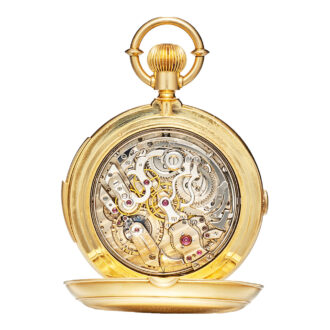 Swiss repeating calendar watch with chronograph Circa 1892