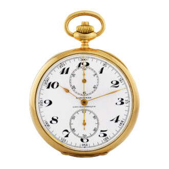Swiss double-faced watch with chronographs and recorders Circa 1930