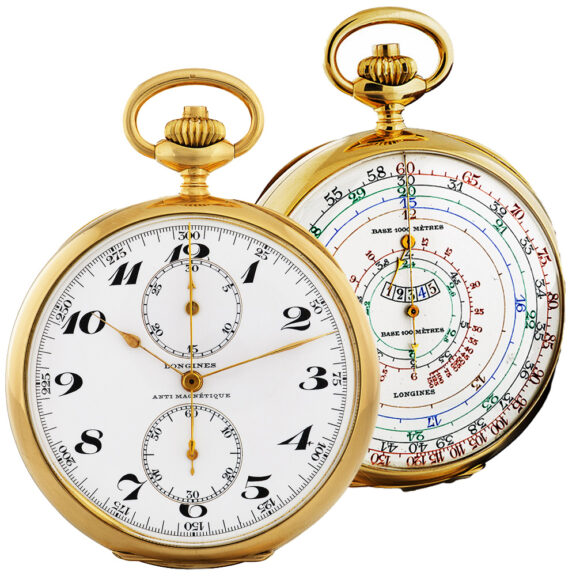 Swiss double faced watch with chronographs and recorders Circa 1930