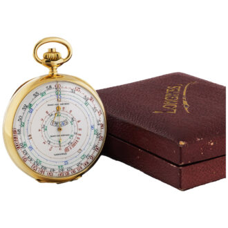 Swiss double-faced watch with chronographs and recorders Circa 1930