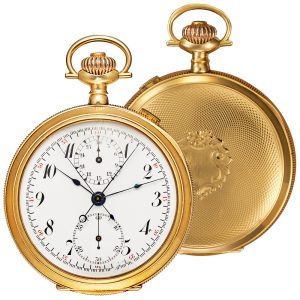 Swiss 14K gold lever split-seconds chronograph Circa 1920