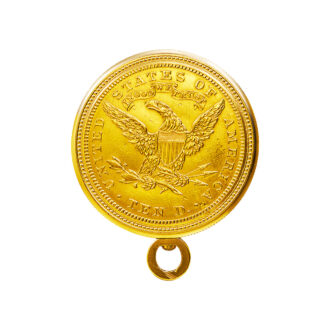 Swiss 18K gold Ten Dollars Liberty 1893 watch Circa 1975-1980