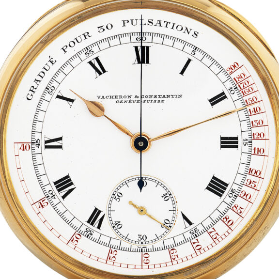 Swiss gold chronograph with pulsometer scale Circa 1922 Swiss gold chronograph with pulsometer scale Circa 1922