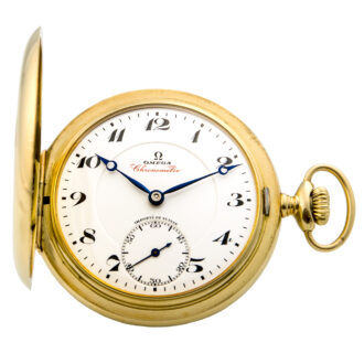 Swiss 18K gold hunting cased anker chronometer Circa 1921