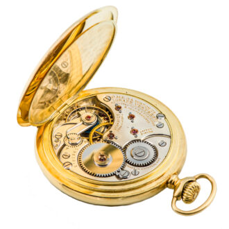 Swiss 18K gold hunting cased anker chronometer Circa 1921