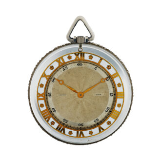 French rock crystal open faced keyless dress watch Circa 1910