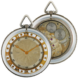 French rock crystal open faced keyless dress watch Circa 1910