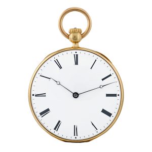 Rare early Swiss 18K gold watch with patented winding Circa 1846