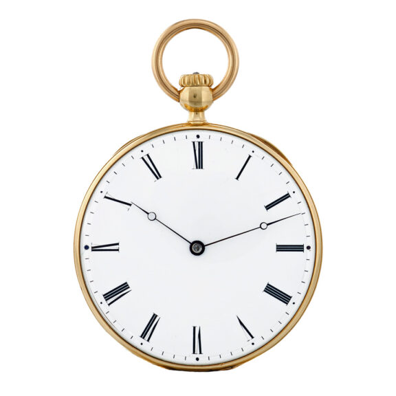 Rare early Swiss 18K gold watch with patented winding Circa 1846