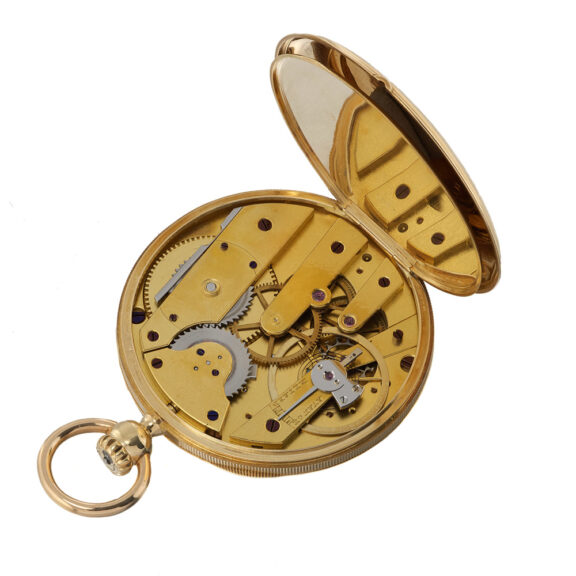Rare early Swiss 18K gold watch with patented winding Circa 1846 Rare early Swiss 18K gold watch with patented winding Circa 1846