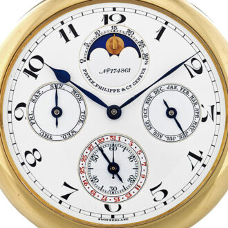 Swiss minute repeating perpetual calendar watch Circa 1915