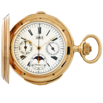 Swiss minute repeating full hunter chronograph Circa 1900 Swiss minute repeating full hunter chronograph Circa 1900v