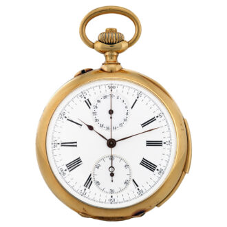 Swiss gold repeating chronograph with register Circa 1900