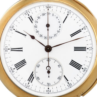 Swiss gold repeating chronograph with register Circa 1900