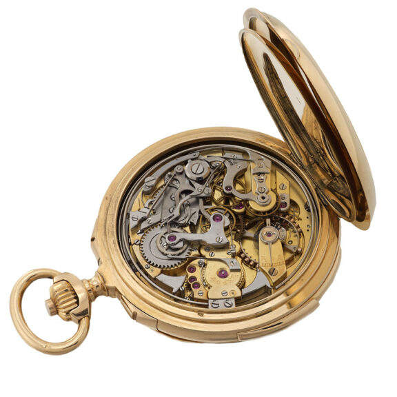 French yellow gold minute repeating chronograph Circa 1900 French yellow gold minute repeating chronograph Circa 1900