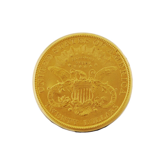 Swiss 18K gold US twenty dollar coin watch Circa 1971 Swiss 18K gold US twenty dollar coin watch Circa 1971