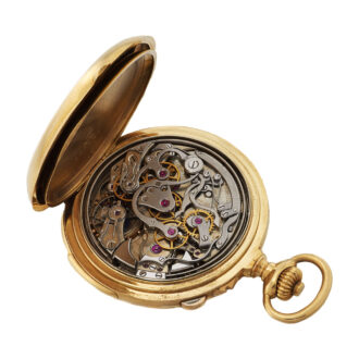 Swiss gold repeating split seconds chronograph Circa 1915