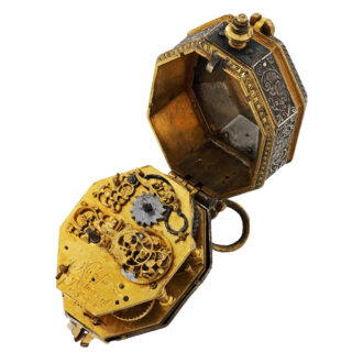 Small French octagonal miniature pendant watch Circa 1640v