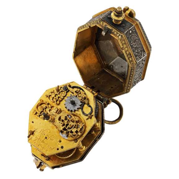 Small French octagonal miniature pendant watch Circa 1640 Small French octagonal miniature pendant watch Circa 1640v