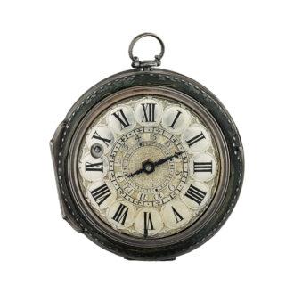 French silver pair-cased pocket watch with alarm Circa 1680