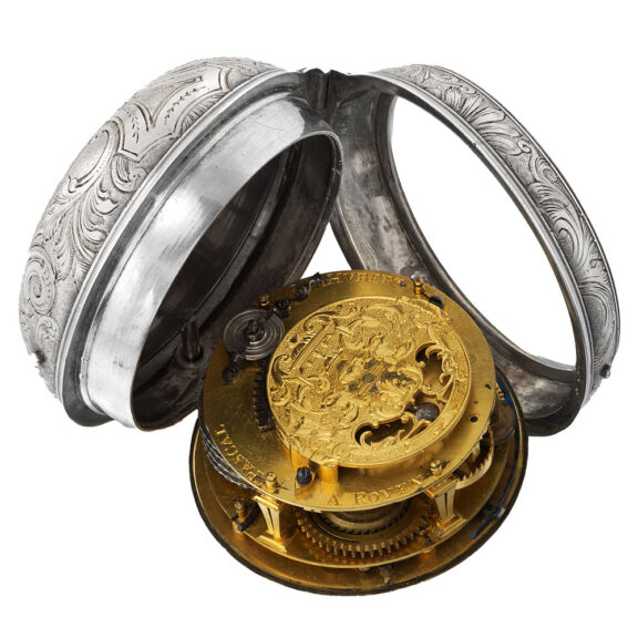 Large French silver repeating Oignon-type pocket watch Circa 1720 Large French silver repeating Oignon-type pocket watch Circa 1720